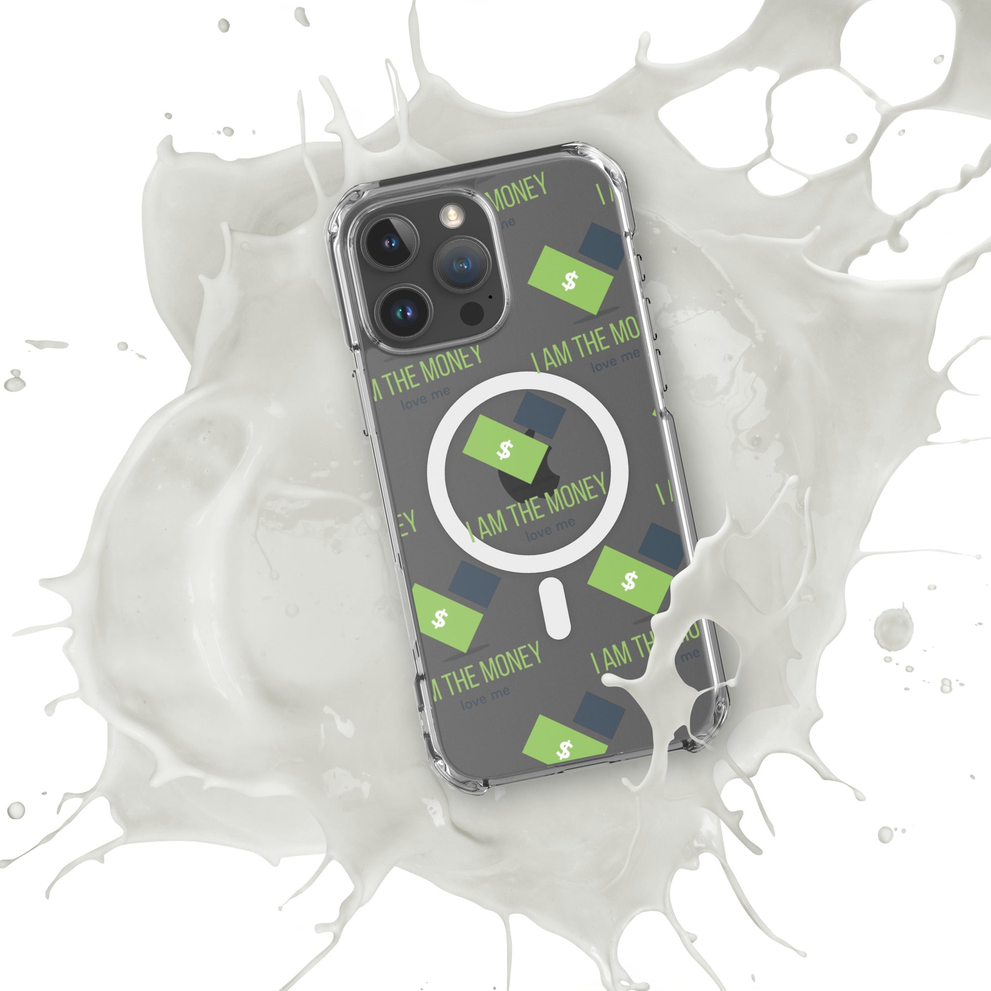 MDB Co. "I AM" THE MONEY MagSafe® clear case for iPhone® - The Million Dollar Bill Co.
