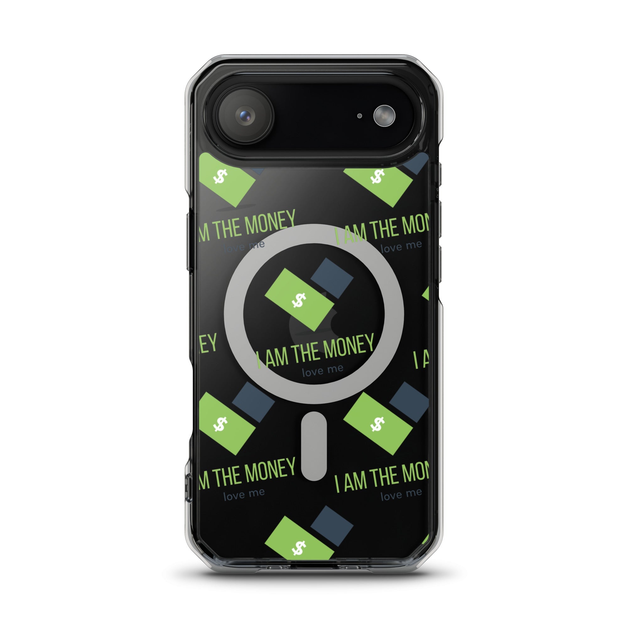 MDB Co. "I AM" THE MONEY MagSafe® clear case for iPhone® - The Million Dollar Bill Co.