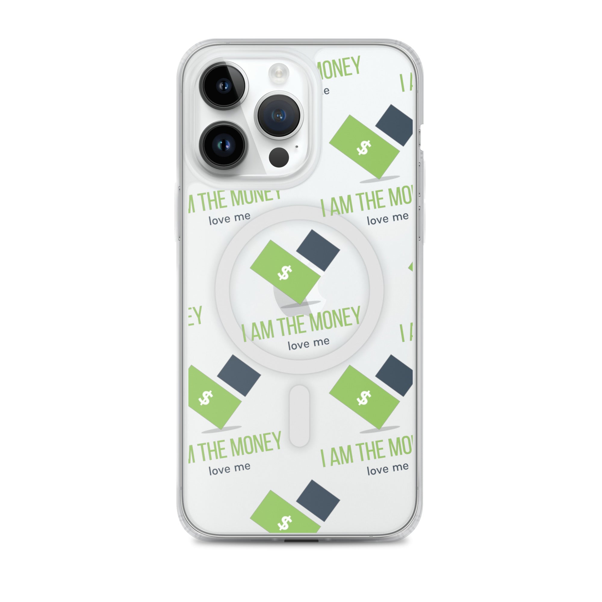MDB Co. "I AM" THE MONEY MagSafe® clear case for iPhone® - The Million Dollar Bill Co.