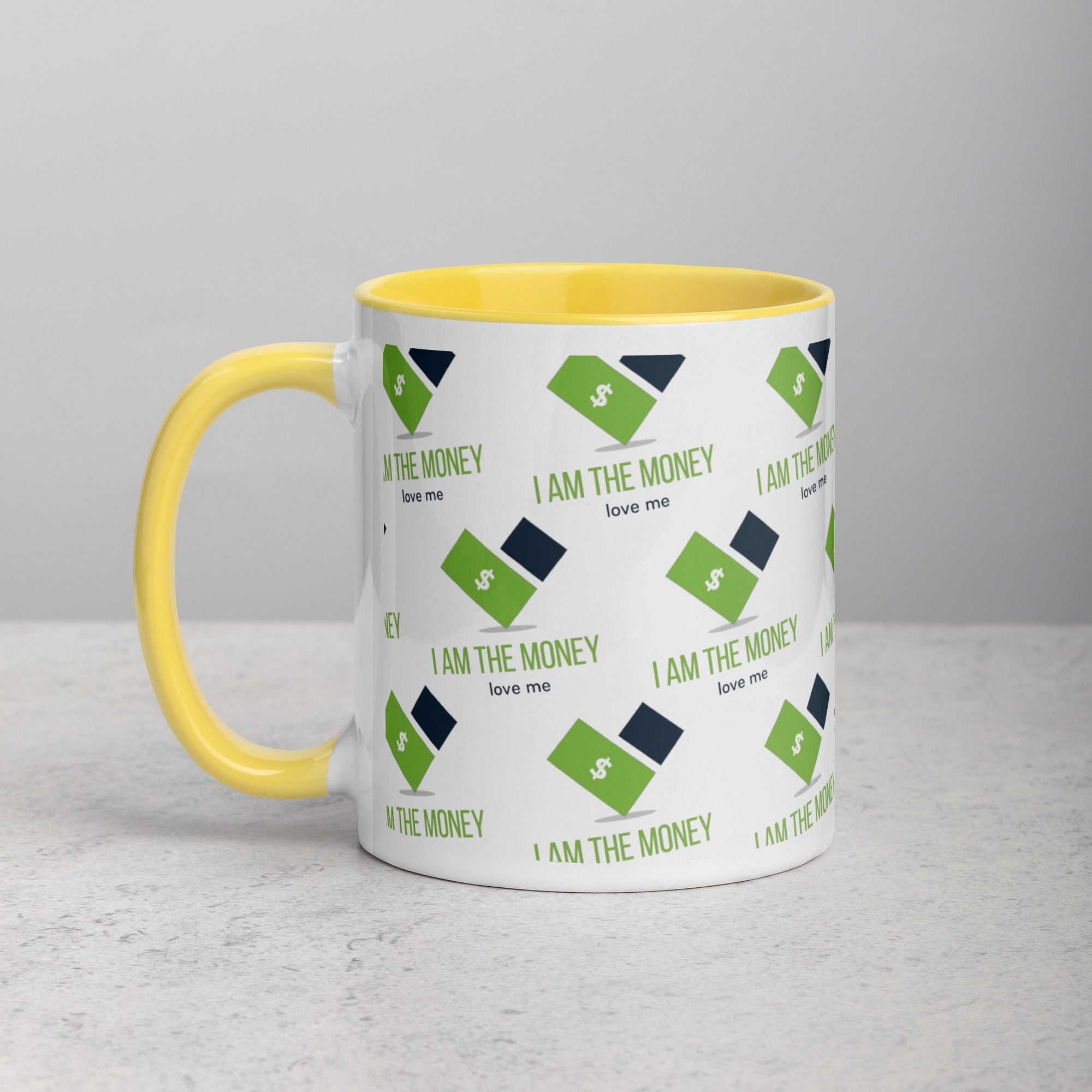 MDB Co. "I AM" THE MONEY Mug with Color Inside - The Million Dollar Bill Co.