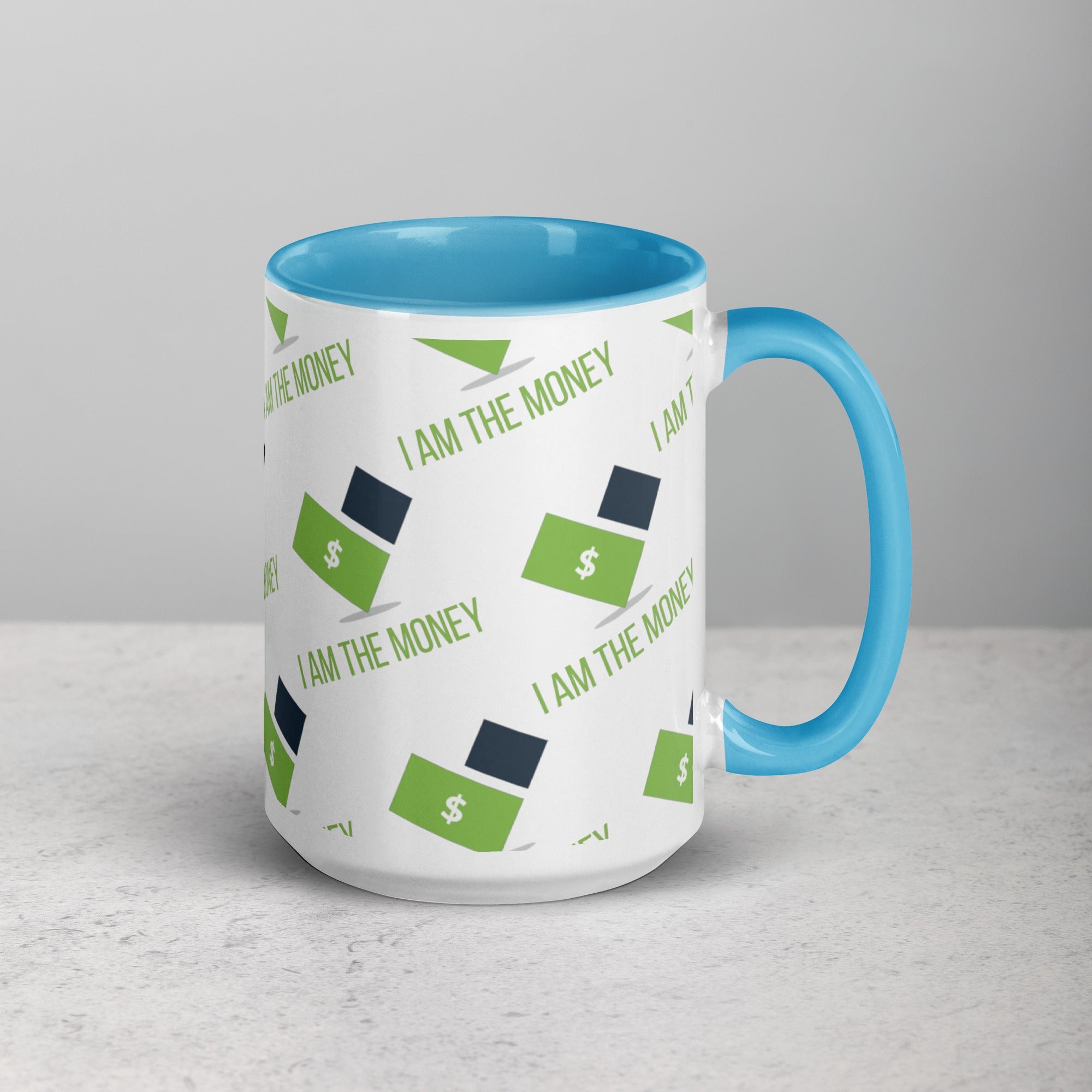 MDB Co. "I AM" THE MONEY Mug with Color Inside - The Million Dollar Bill Co.