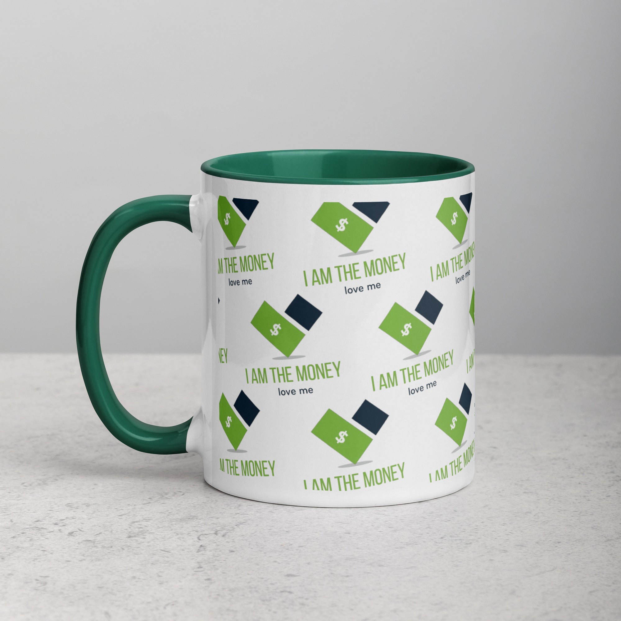 MDB Co. "I AM" THE MONEY Mug with Color Inside - The Million Dollar Bill Co.