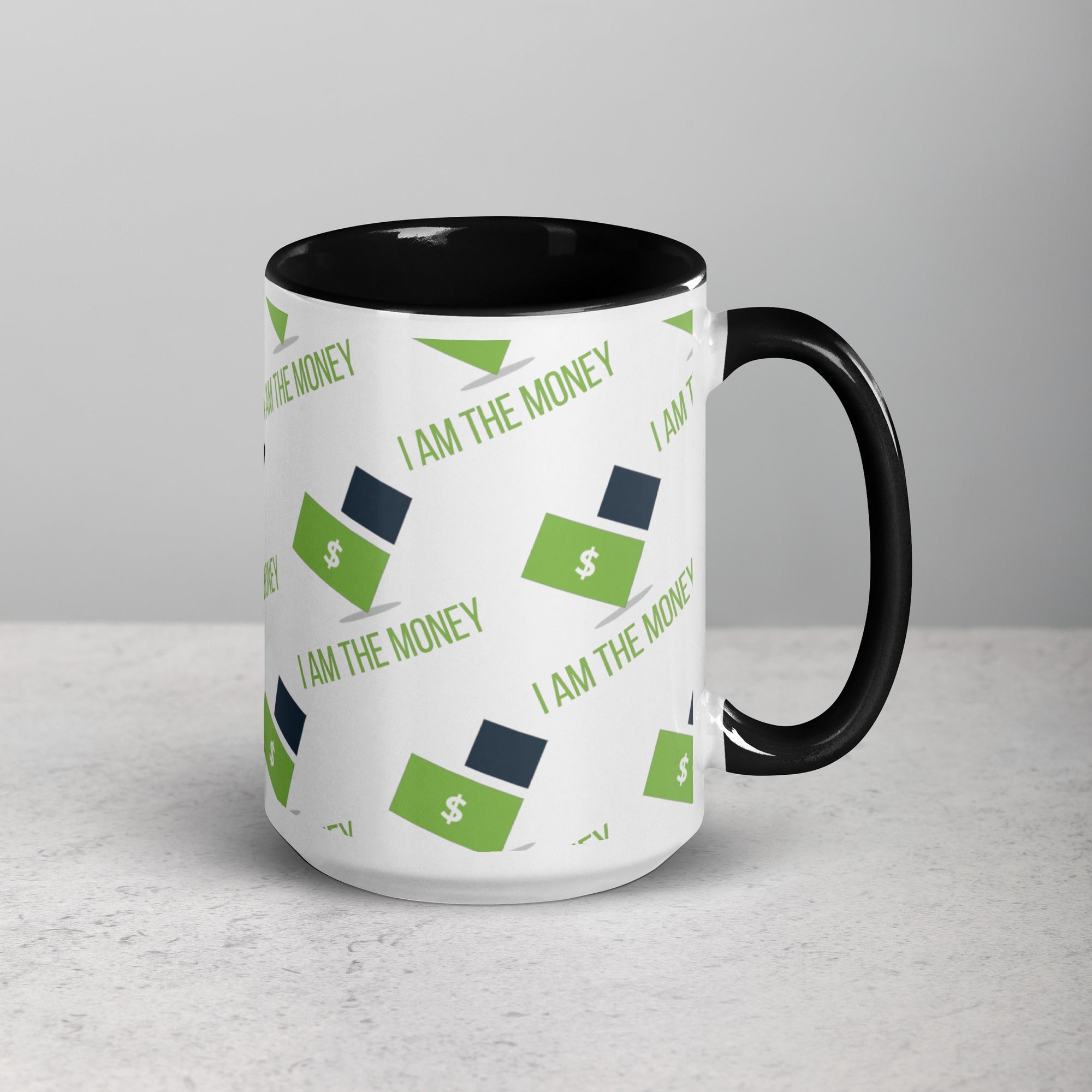 MDB Co. "I AM" THE MONEY Mug with Color Inside - The Million Dollar Bill Co.