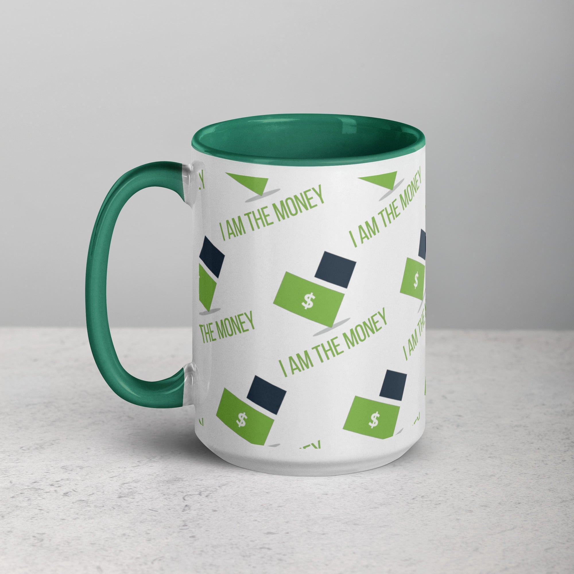 MDB Co. "I AM" THE MONEY Mug with Color Inside - The Million Dollar Bill Co.