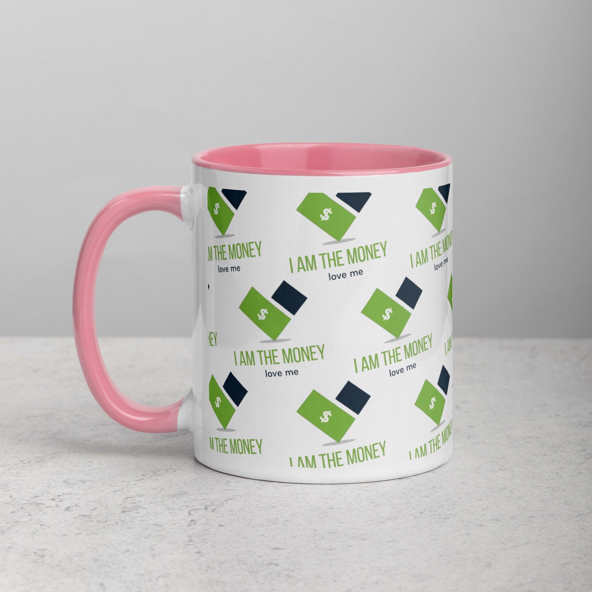 MDB Co. "I AM" THE MONEY Mug with Color Inside - The Million Dollar Bill Co.