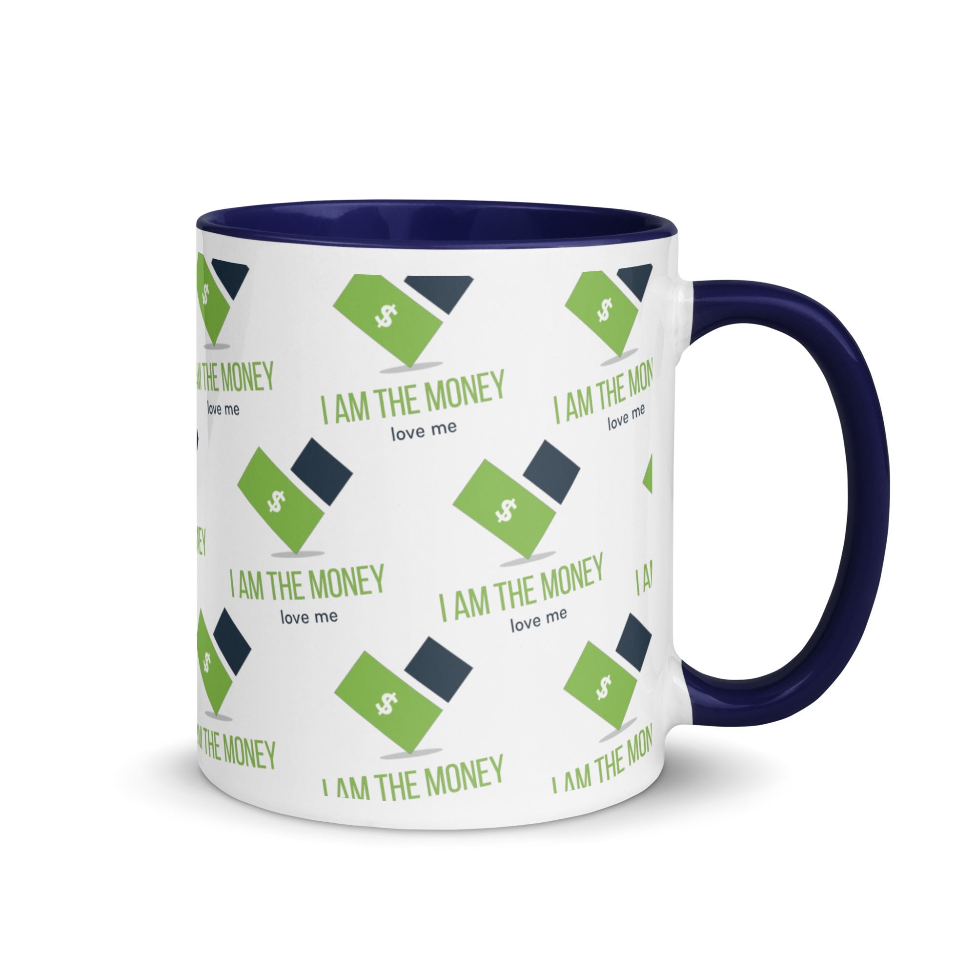 MDB Co. "I AM" THE MONEY Mug with Color Inside - The Million Dollar Bill Co.