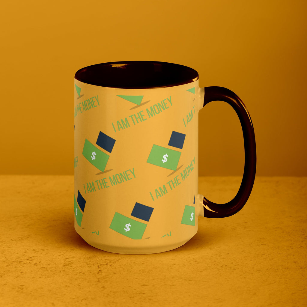 MDB Co. "I AM" THE MONEY Mug with Color Inside - The Million Dollar Bill Co.