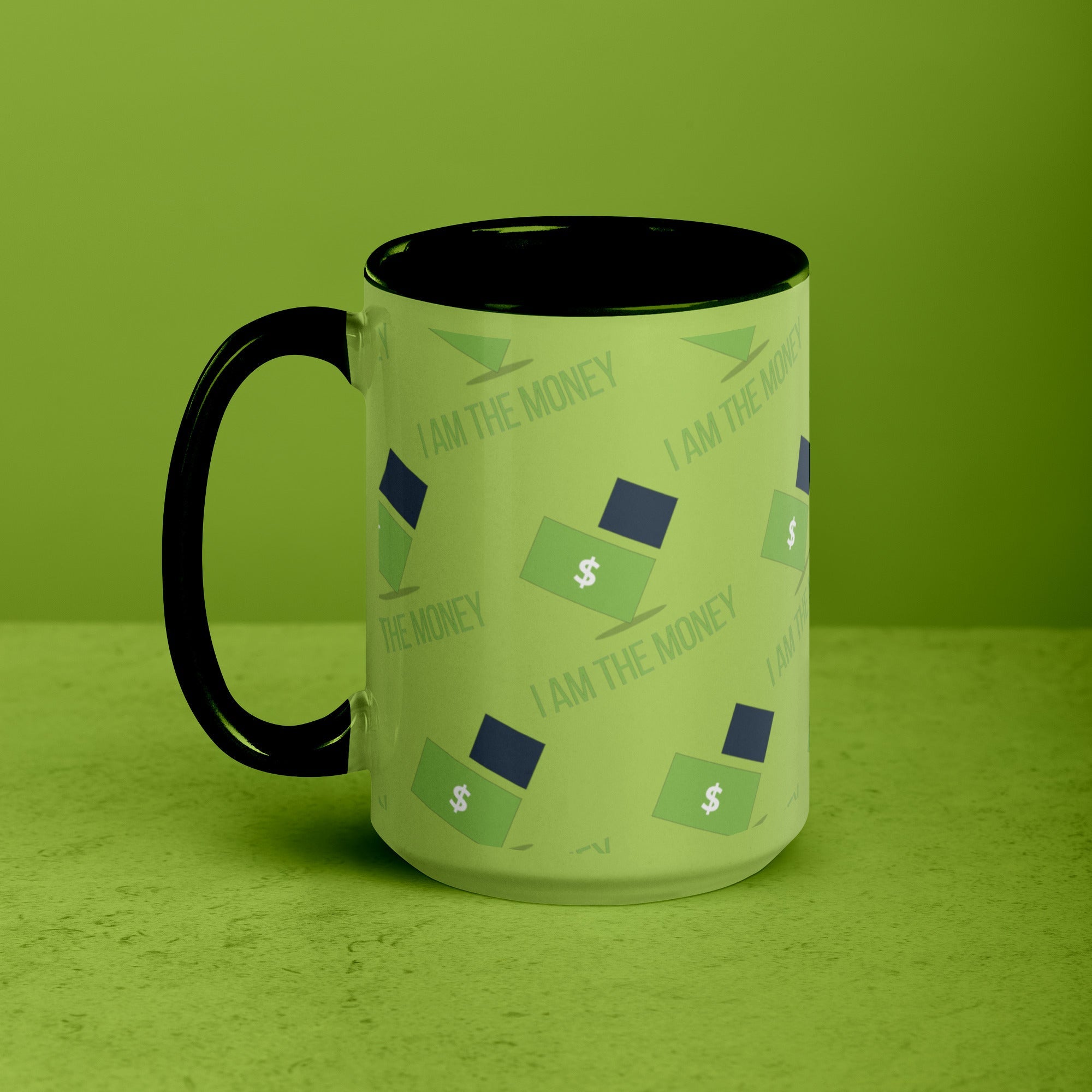 MDB Co. "I AM" THE MONEY Mug with Color Inside - The Million Dollar Bill Co.