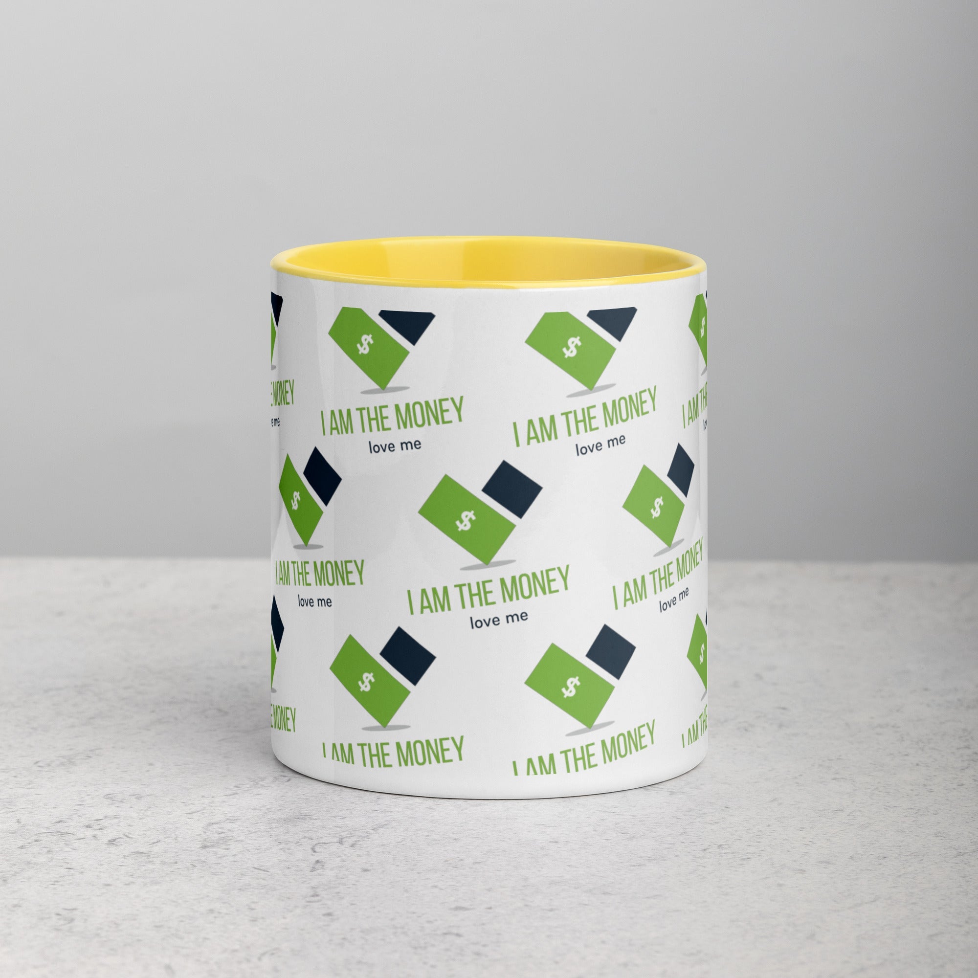 MDB Co. "I AM" THE MONEY Mug with Color Inside - The Million Dollar Bill Co.