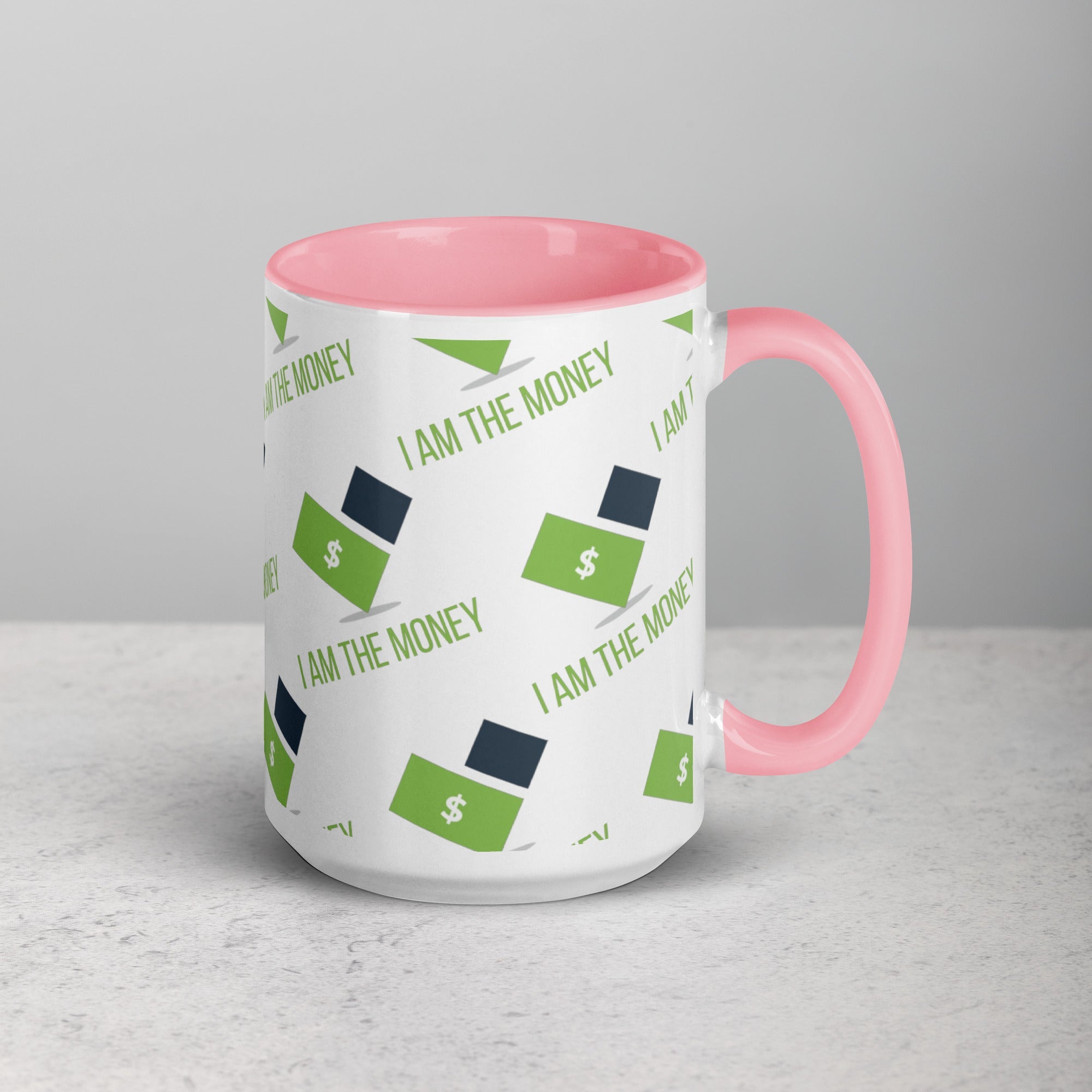 MDB Co. "I AM" THE MONEY Mug with Color Inside - The Million Dollar Bill Co.