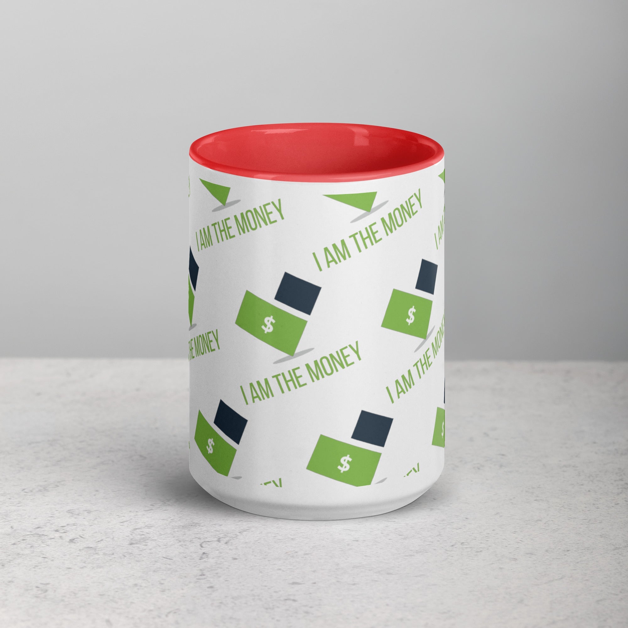 MDB Co. "I AM" THE MONEY Mug with Color Inside - The Million Dollar Bill Co.