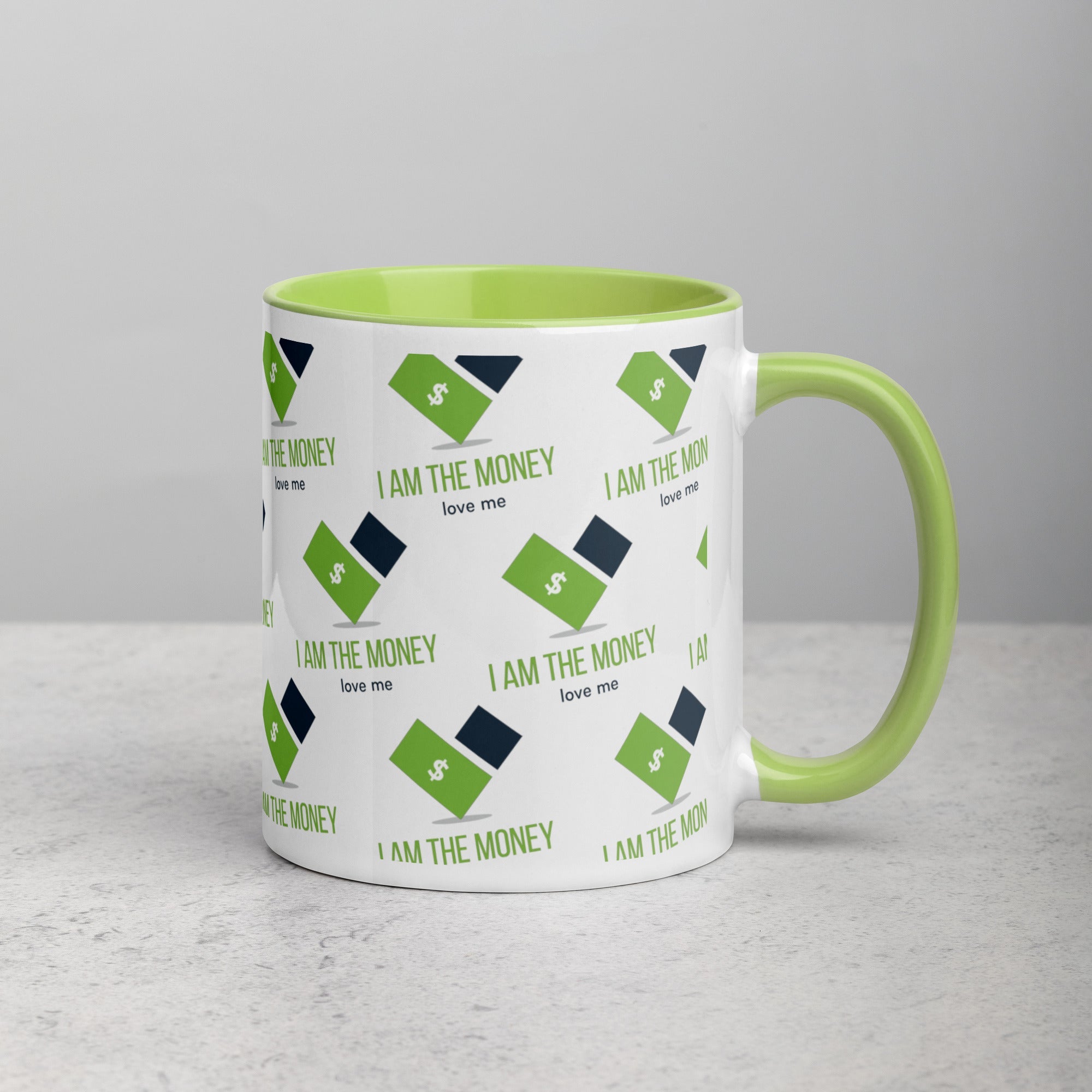 MDB Co. "I AM" THE MONEY Mug with Color Inside - The Million Dollar Bill Co.