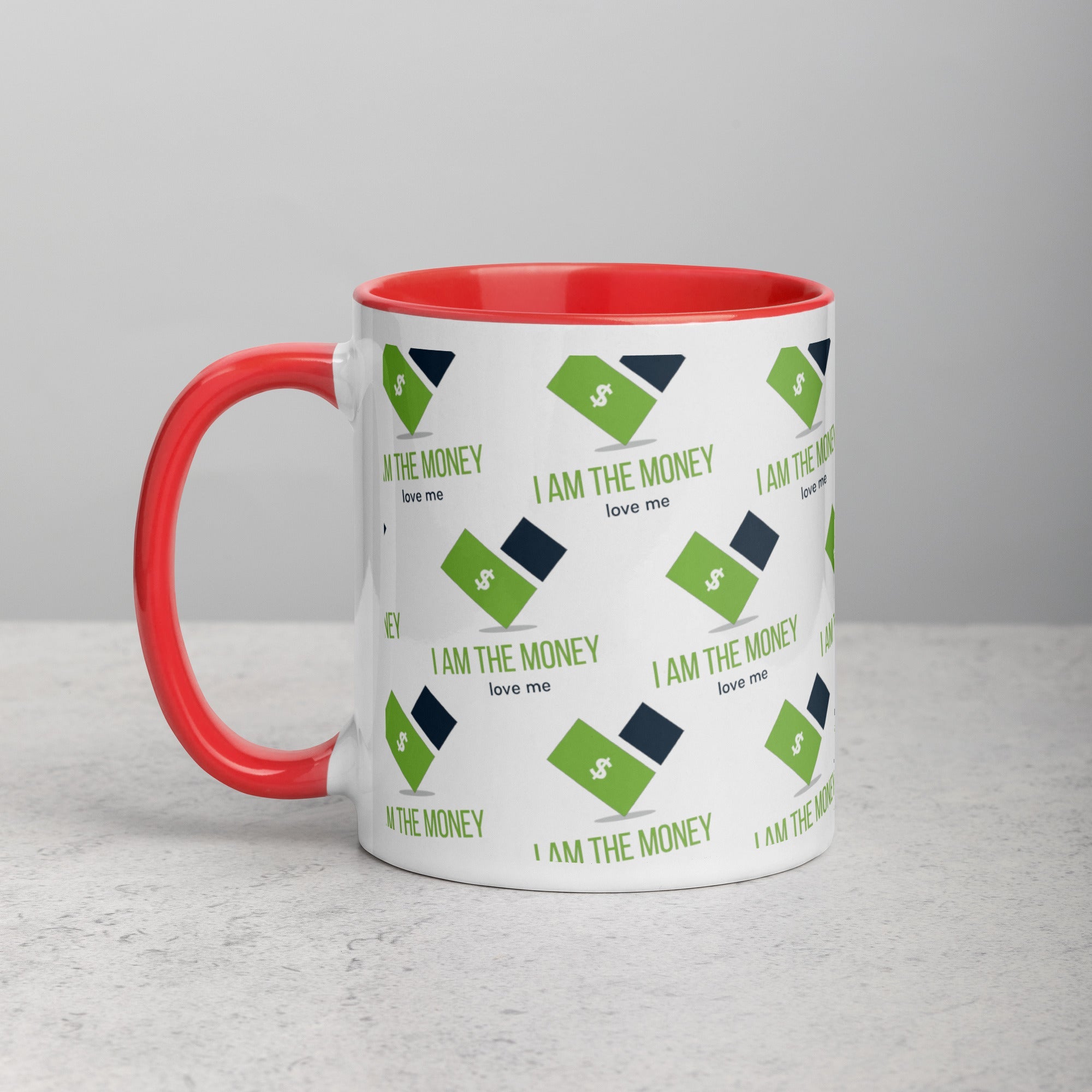 MDB Co. "I AM" THE MONEY Mug with Color Inside - The Million Dollar Bill Co.