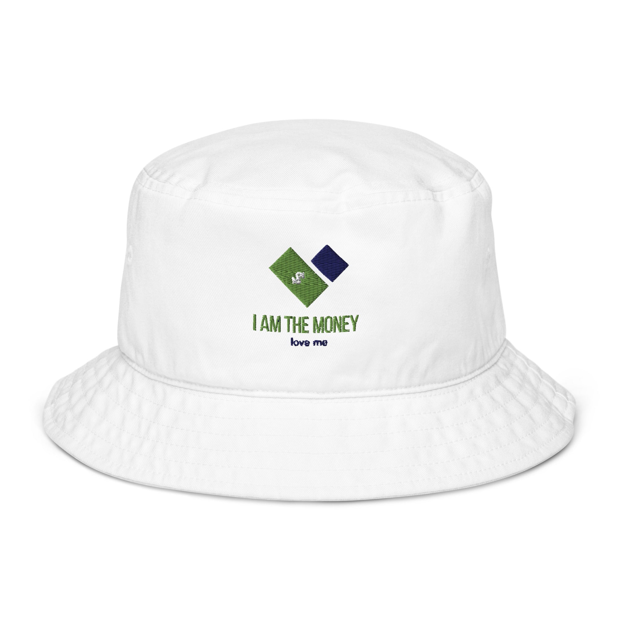 MDB Co. 'I AM" THE MONEY UNISEX Organic bucket hat - The Million Dollar Bill Co.