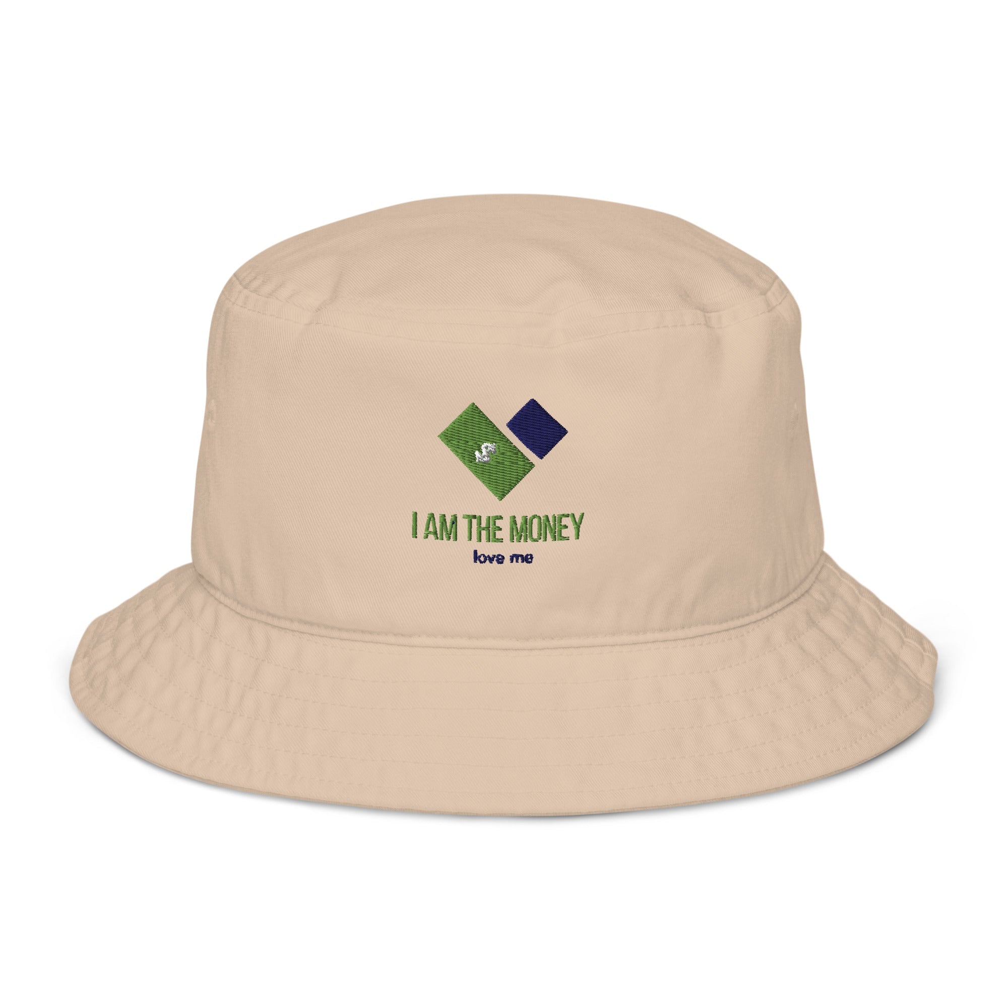 MDB Co. 'I AM" THE MONEY UNISEX Organic bucket hat - The Million Dollar Bill Co.