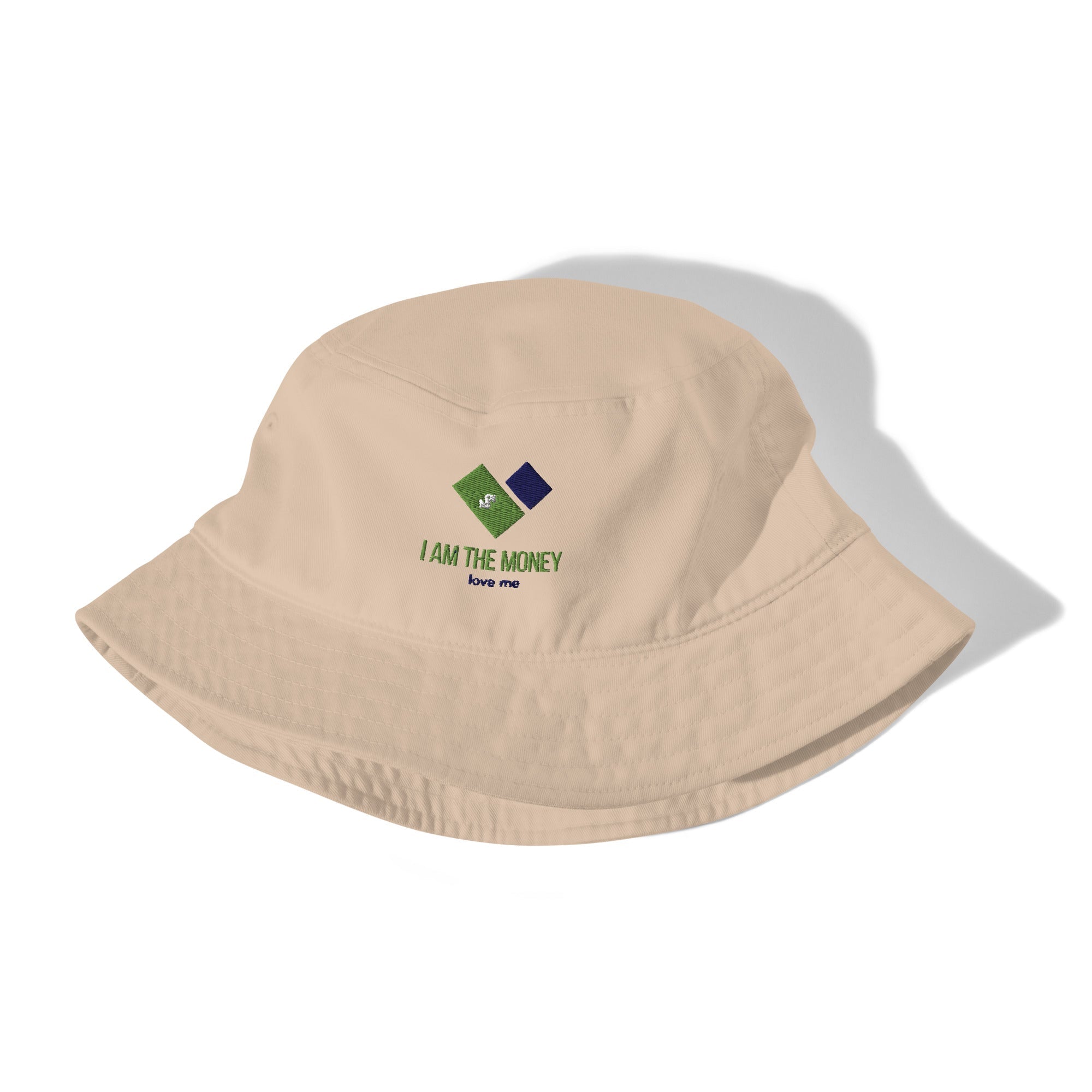 MDB Co. 'I AM" THE MONEY UNISEX Organic bucket hat - The Million Dollar Bill Co.