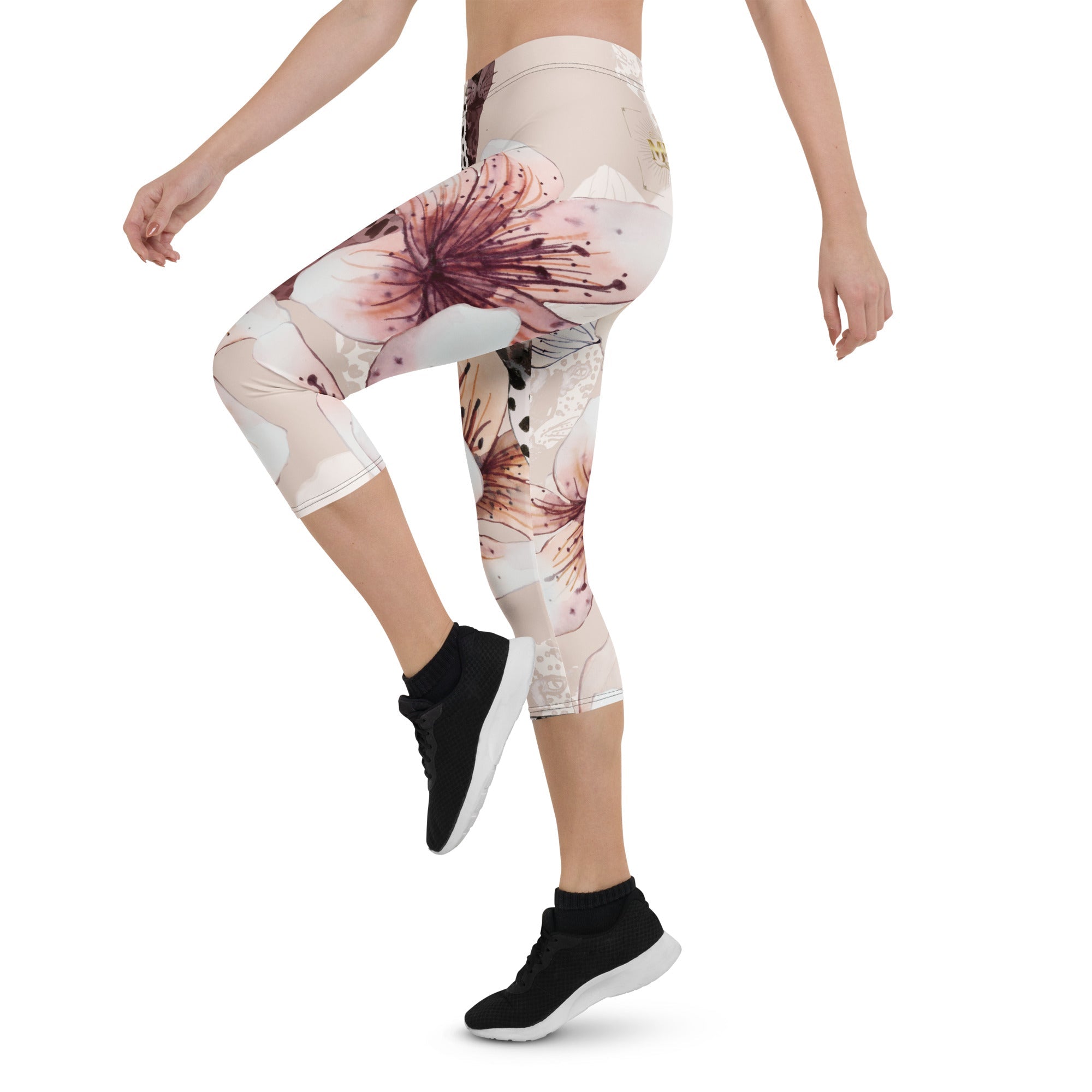 MDB Co. Leopard Flora Capri Leggings - The Million Dollar Bill Co. CUT-SEW