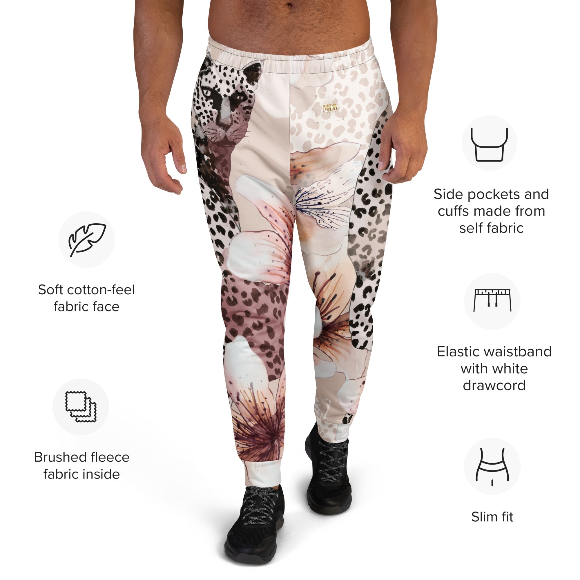 MDB Co. Leopard Blossom Men's Joggers - The Million Dollar Bill Co.