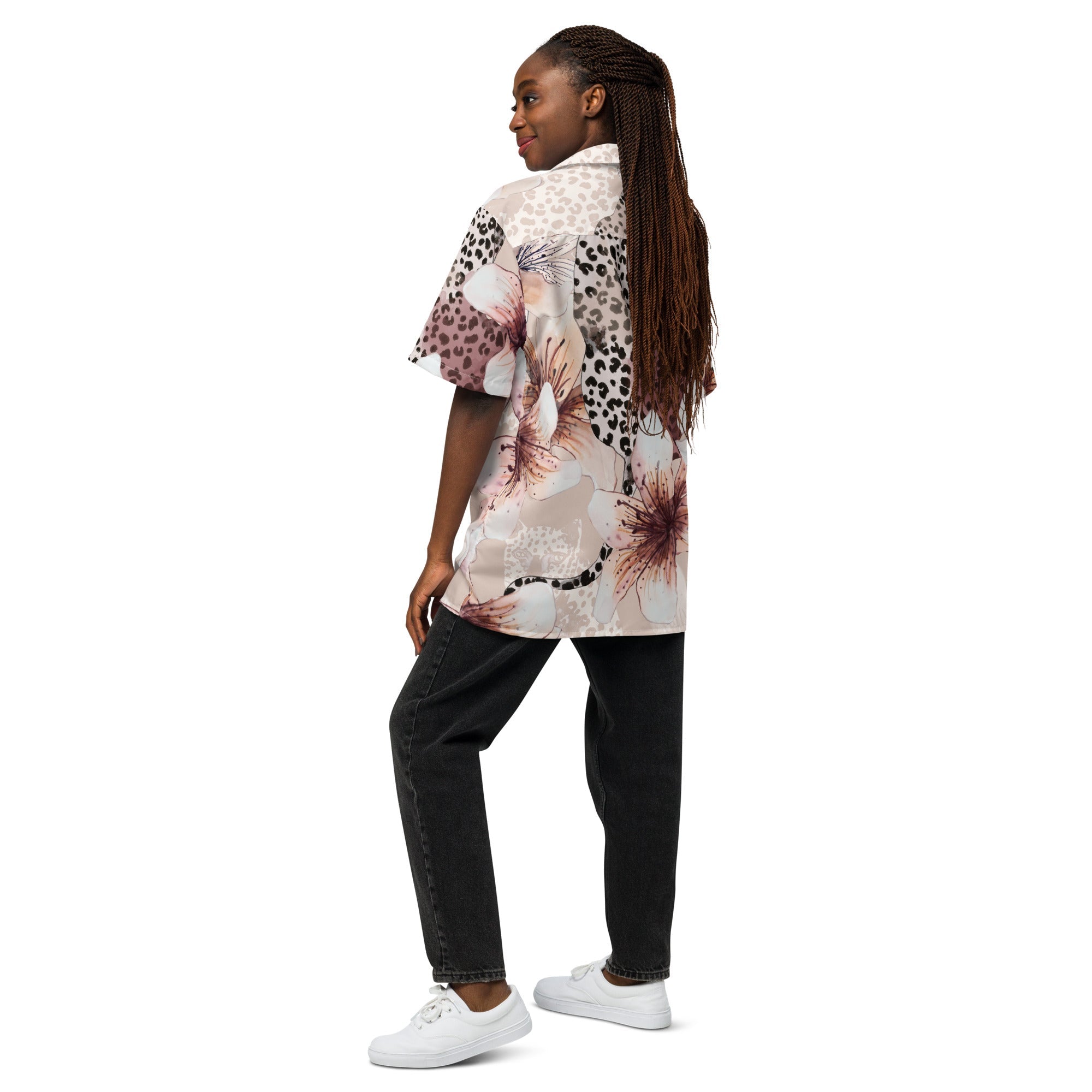 MDB Co. Leopard Blossom Unisex button shirt - The Million Dollar Bill Co.