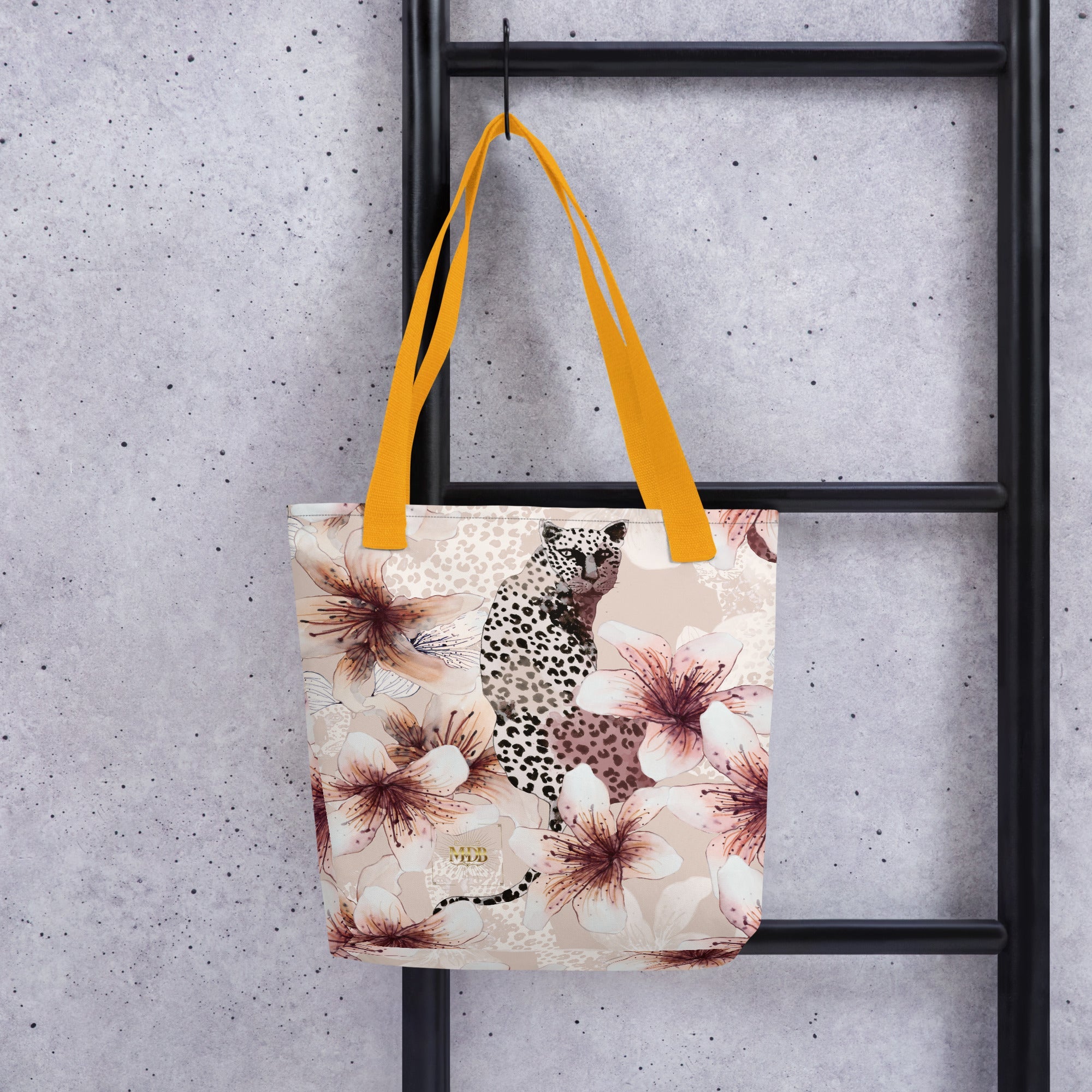 MDB Co. Leopard Flora Tote bag - The Million Dollar Bill Co. CUT-SEW