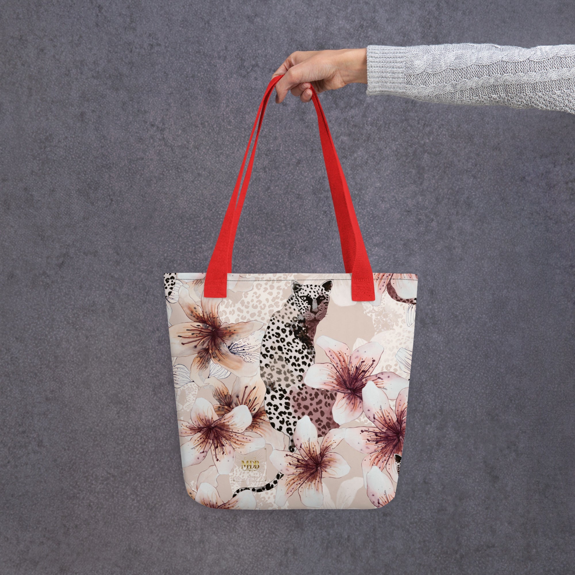 MDB Co. Leopard Flora Tote bag - The Million Dollar Bill Co. CUT-SEW