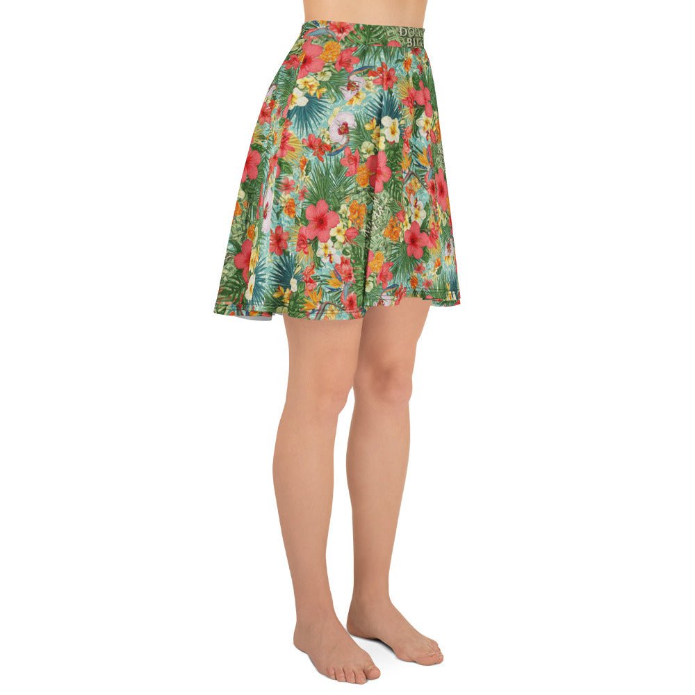 MDB Co. FLORAL PRINT Skater Skirt - The Million Dollar Bill Co. CUT-SEW